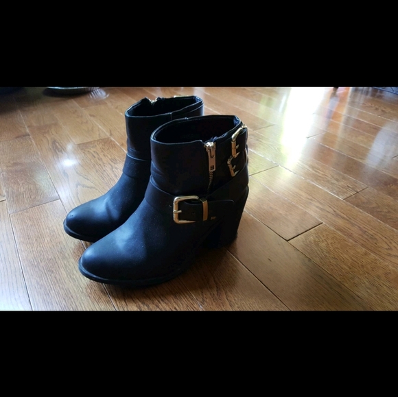 Black buckle booties EU 37/ US 6 - Picture 2 of 8